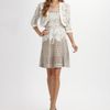 Oscar De La Renta Openweave Cotton Bolero in Beige (aqua) - Lyst