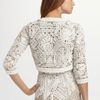 Oscar De La Renta Openweave Cotton Bolero in Beige (aqua) - Lyst