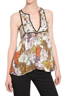 Proenza Schouler Printed Silk Chiffon Top - Lyst