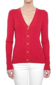 Tory Burch Ribbed Cotton Stretch Knit Sweater - Lyst