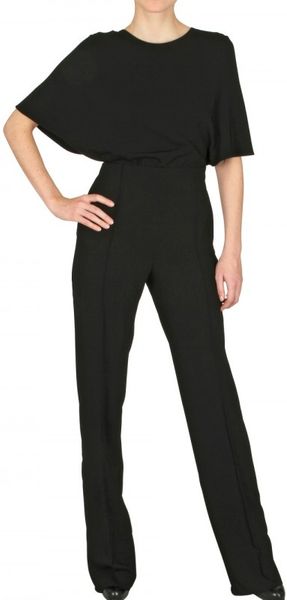 Valentino Caped Stretch Viscose Cady Jumpsuit - Lyst