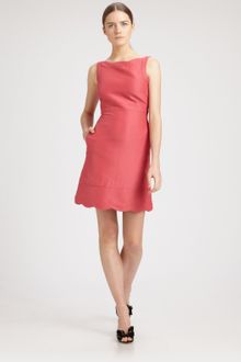 Valentino Scalloped Dress - Lyst