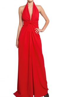 Valentino Halter Neck Stretch Viscose Cady Dress - Lyst