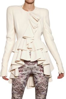 Alexander McQueen Leaf Crepe Jacket - Lyst