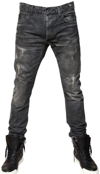 Balmain 17cm Distressed Denim Jeans - Lyst