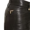 Balmain Biker Stretch Nappa Leather Trousers in Black - Lyst