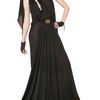 Balmain Draped Knitted Silk Gown in Black - Lyst