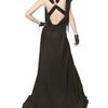 Balmain Draped Knitted Silk Gown in Black - Lyst
