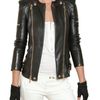 Balmain Nappa Biker Leather Jacket in Black - Lyst