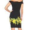 Blumarine Fringed Off The Shoulder Viscose Knit Dress in Black - Lyst