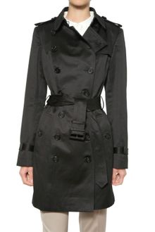 Burberry Prorsum Cotton Satin Trench Coat - Lyst