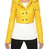 Burberry Holmbridge Nappa Short Leather Jacket in Yellow - Lyst