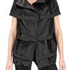 Chicca Lualdi Beequeen Striped Shearling Cape Fur Coat in Black - Lyst