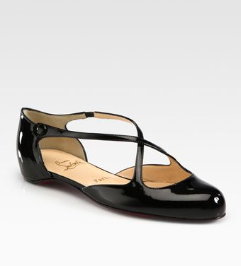Christian Louboutin Pneumatica Patent Leather Mary Jane Flats - Lyst