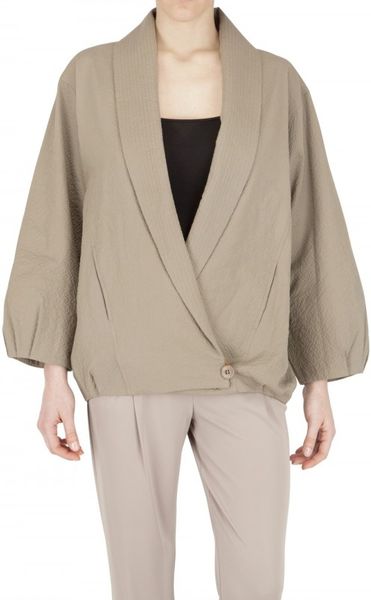 Christophe Lemaire Cotton Seersucker Jacket in Green (khaki) - Lyst
