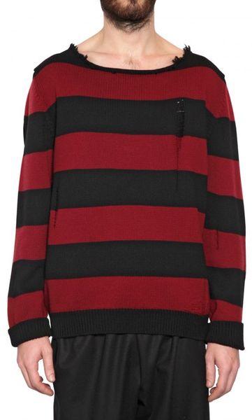 black and red striped sweatshirt
