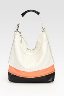 Diane Von Furstenberg Mandy Python-Embossed Leather Bag - Lyst