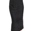 Dolce & Gabbana Long Pencil Viscose Lace Skirt in Black - Lyst