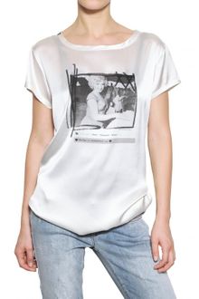 Dolce & Gabbana Marilyn Print Sretch Silk Satin T-shirt - Lyst