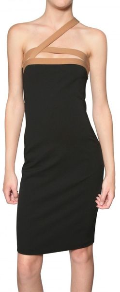 Dsquared2 Bicolor Stretch Viscose Jersey Dress in Black - Lyst