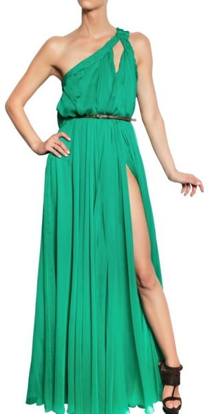 DSquared2 Silk Chiffon Long Dress - Lyst