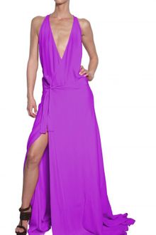 DSquared2 Wraparound Viscose Jersey Long Dress - Lyst