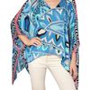 Emilio Pucci Printed Woven Silk Top in Blue (multi) - Lyst