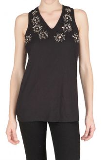 Felder Felder Embroidered Cotton Jersey Tank Top - Lyst