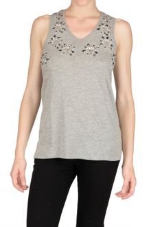 Felder Felder Embroidered Cotton Jersey Tank Top - Lyst
