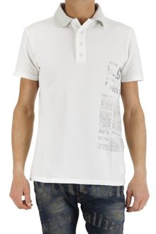 John Galliano Gazette Printed Piquet Polo - Lyst