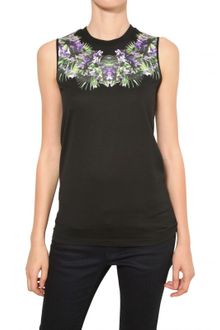 Givenchy Orchid Print Cotton Jersey Tank Top - Lyst