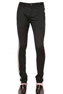 John Galliano Stretch Twill Wool & Pearl Trousers - Lyst