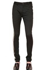 John Galliano Stretch Twill Wool & Pearl Trousers