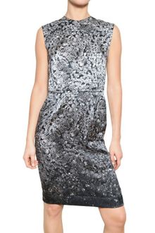 Lanvin Diamond Print Charmeuse Dress - Lyst