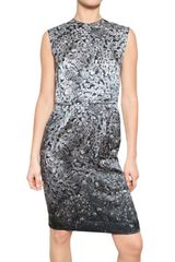 Lanvin Diamond Print Charmeuse Dress