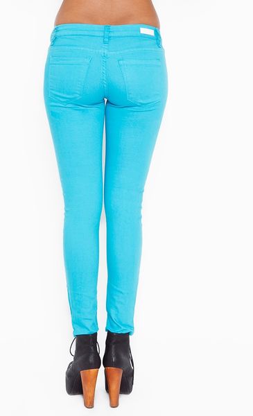 turquoise ripped jeans