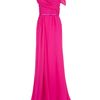 Oscar De La Renta Asymmetric Evening Gown in Pink - Lyst