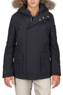 Peuterey Fur Hood Techical Cotton Down Jacket - Lyst