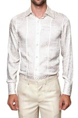 Roberto Cavalli Cotton Silk Jaguar Jacquard Shirt