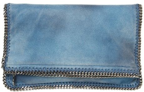 Stella Mccartney Falabella Fold Over Clutch in Blue
