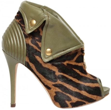Alexander Mcqueen 110mm Pony & Leather Faithful Boots in Animal (multi) - Lyst