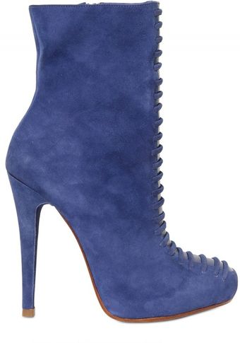 Alexandre Birman 120mm Suede Low Boots - Lyst
