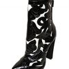Balmain 110mm Suede & Patent Embossed Boots in Black - Lyst