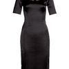 D&g Half Sleeve Contoured Satin Dress in Black - Lyst