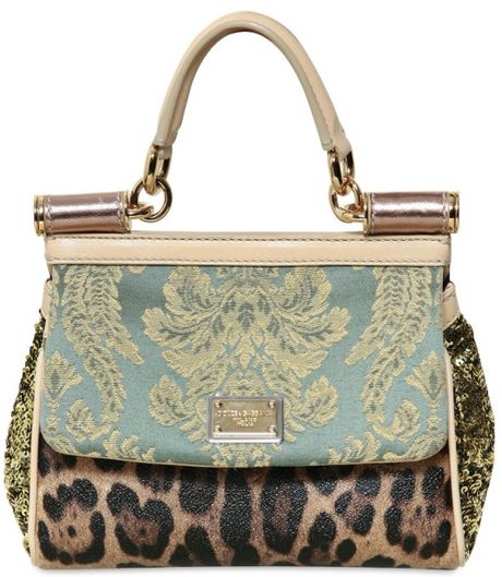 Dolce & Gabbana Mini Miss Sicily Top Handle in Multicolor (green) - Lyst