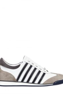 DSquared2 Stitched Calfskin and Suede Sneakers - Lyst