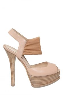Fendi 140mm Sta Leather Tulle Sandals - Lyst