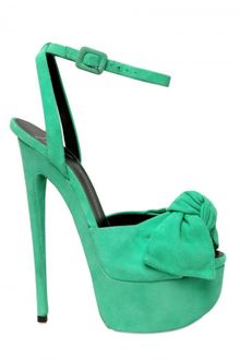 Giuseppe Zanotti 160mm Suede Bow Sandals - Lyst