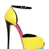Giuseppe Zanotti 140mm Patent Peep Toe Sandals in Yellow - Lyst