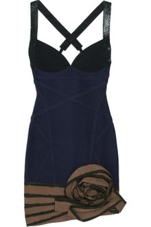 Hervé Léger Embellished Bandage Mini Dress - Lyst